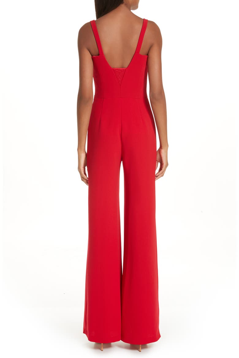 Sunrise Crepe Wide Leg Jumpsuit, Alternate, color, RED