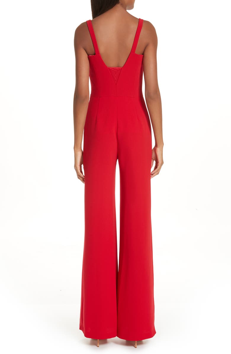 Galvan Sunrise Crepe Wide Leg Jumpsuit, Alternate, color,