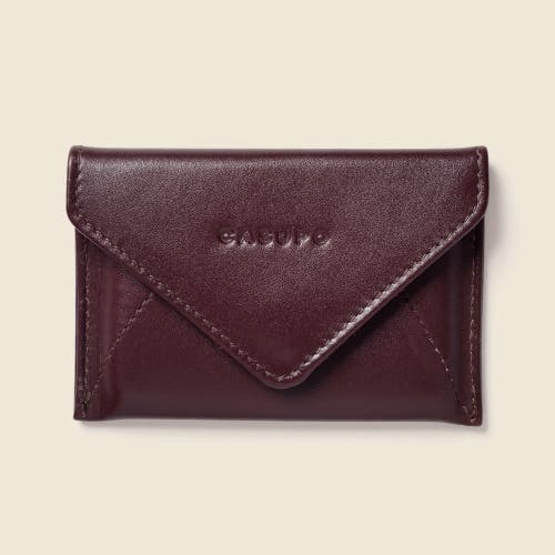 Casupo Mini Envelope Wallet With Rfid Protection In Burgundy