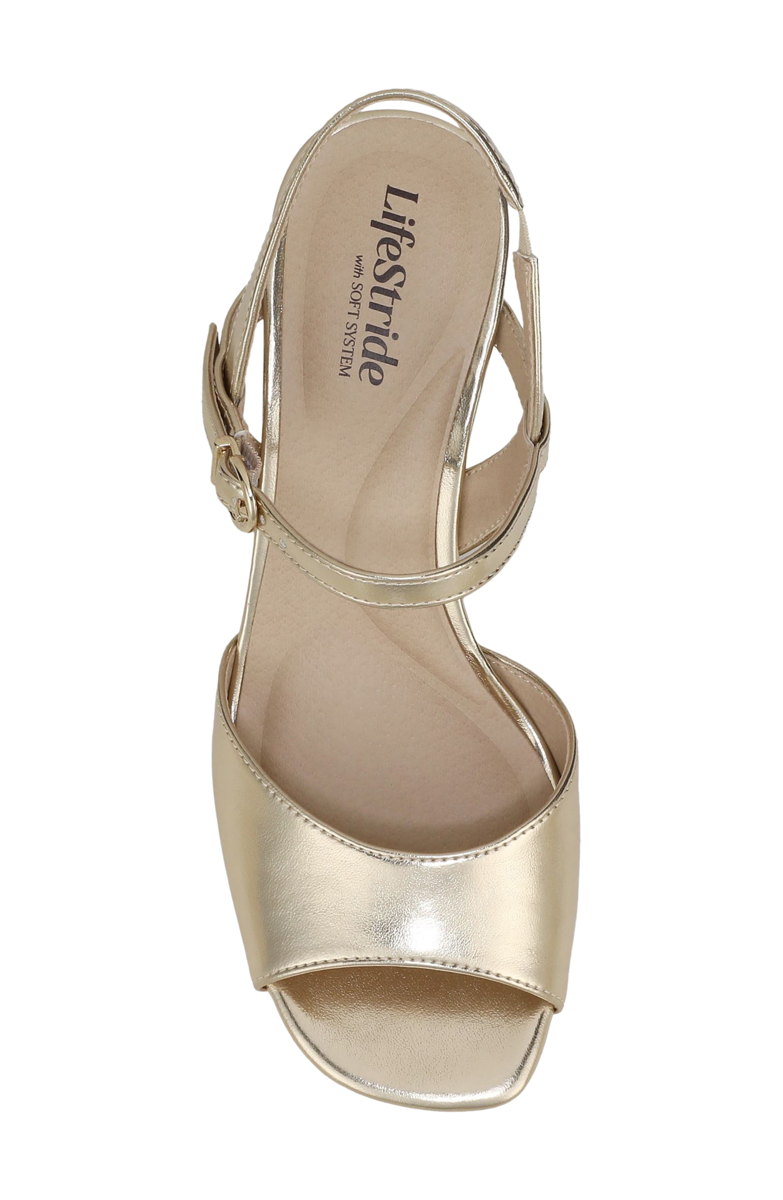 LifeStride Gwendolyn Ankle Strap Sandal, Alternate, color, Gold