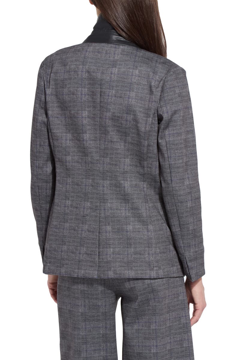 Lysse Everest Jacquard Ponte Blazer, Alternate, color, Charcoal Glen Plaid