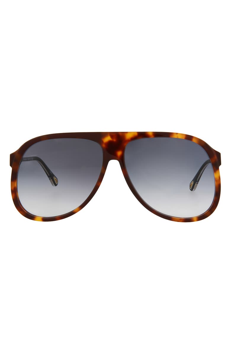 Chloé Fashion 62mm Oversize Aviator Sunglasses, Main, color,