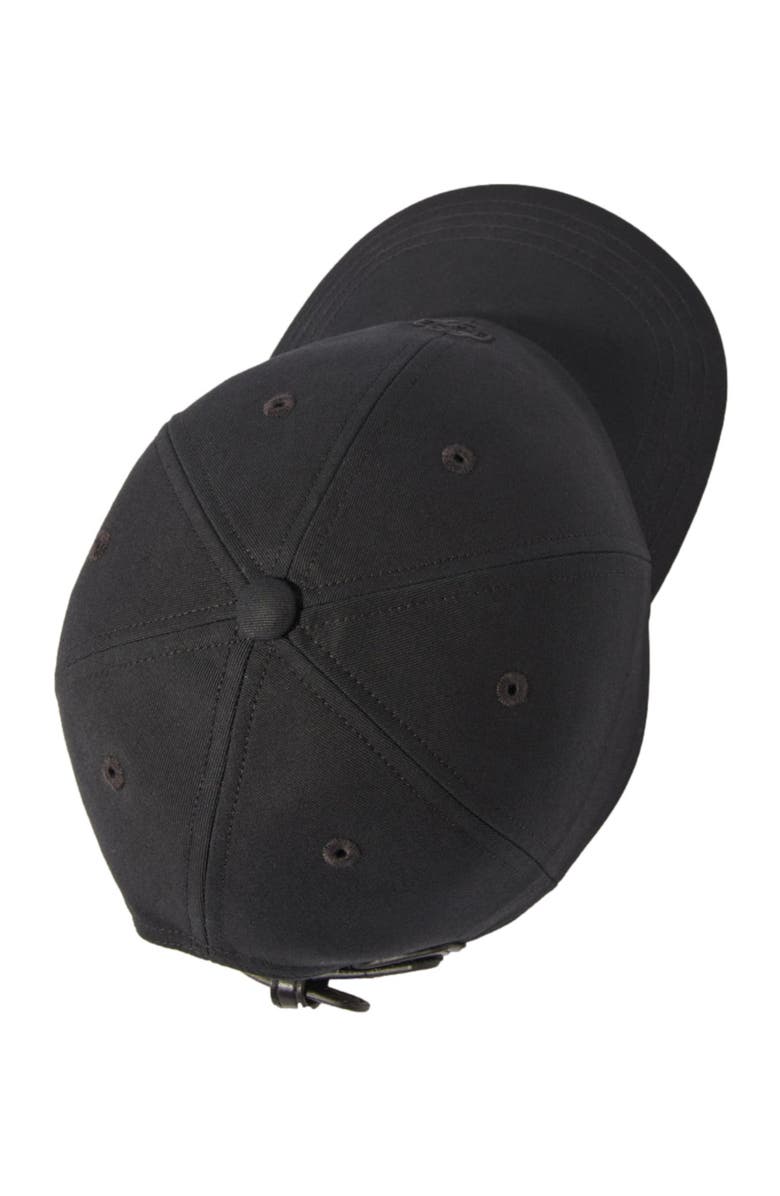 maje Cotton cap with gold-tone buckle, Alternate, color, Black