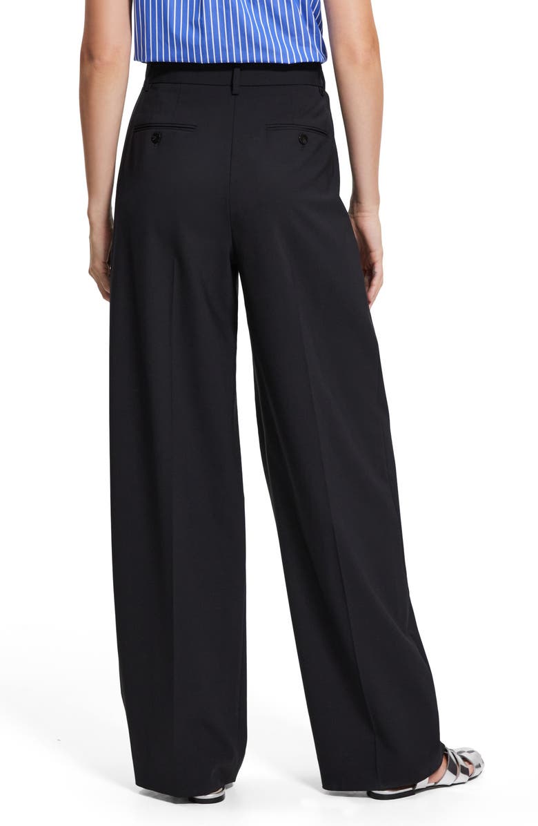 Theory New T Double Pleated Stretch Wool Pants, Alternate, color, 