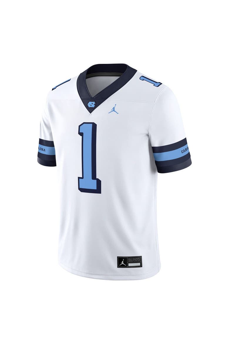 Men's Jordan Brand #1 White North Carolina Tar Heels Alternate Game Jersey, Alternate, color, White