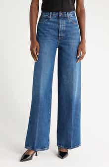 FRAME The Collegiate Super High Waist Wide Leg Jeans