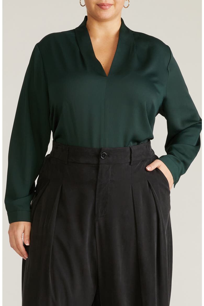 Cambria Pebble Georgette Top, Main, color, SCARAB