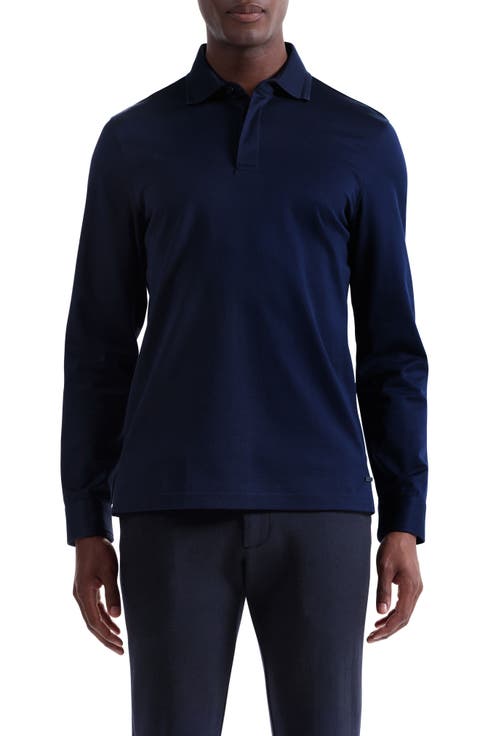 Mercerized Cotton Long Sleeve Polo