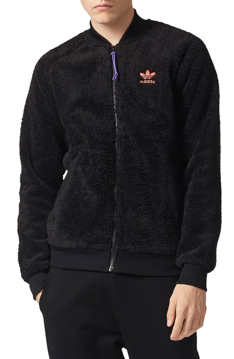 adidas Originals Pharrell Williams Hu Hiking Fleece Track Jacket, Main, color, 