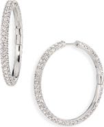 Swarovski Dextera Pavé Crystal Hoop Earrings