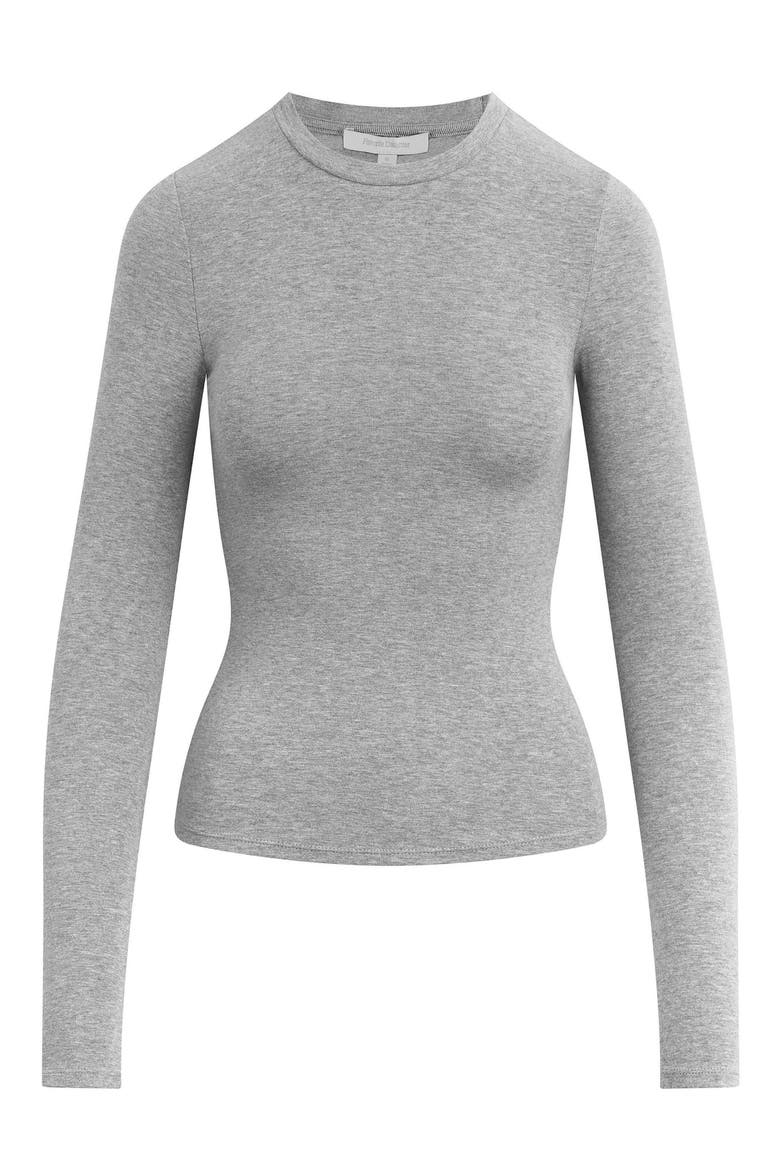 The Heritage Long Sleeve Tee, Alternate, color, HEATHER GREY
