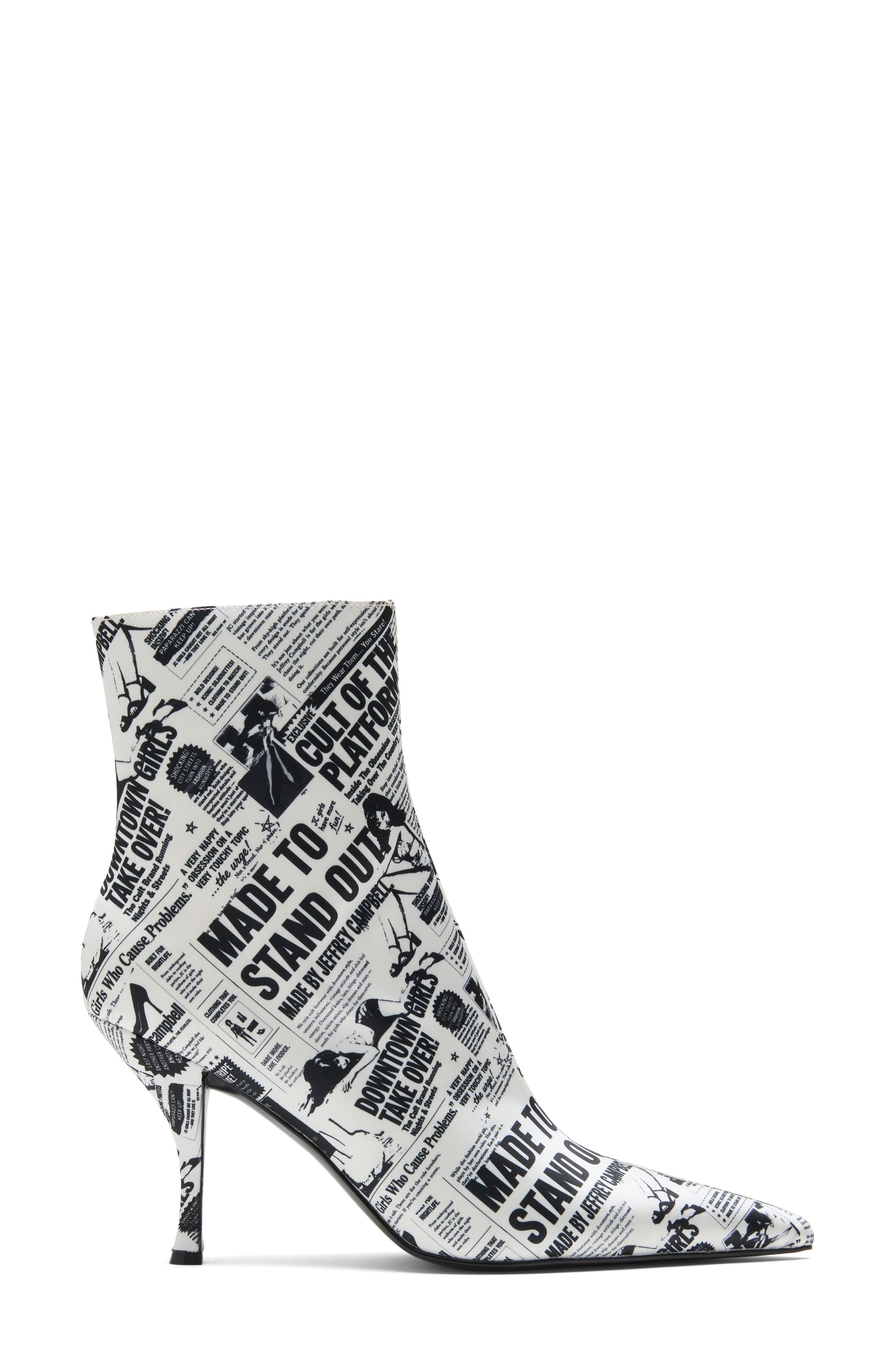 Big News Bootie, Alternate, color, BLACK WHITE NEWSPAPER