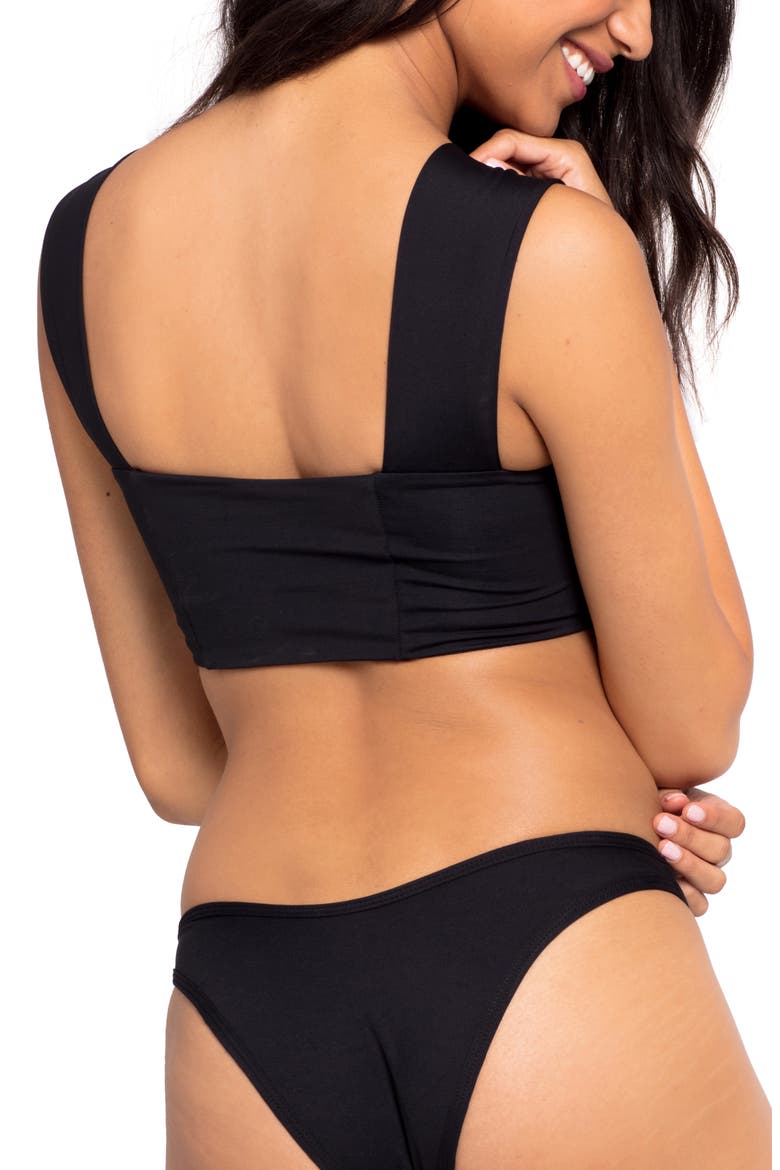 L Space Parker Bikini Top, Alternate, color, BLACK
