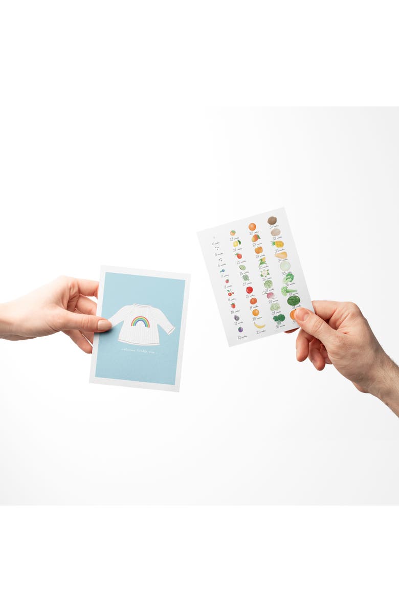 Ramus & Co Baby Assorted Greeting Card Pack (3ct) "Rainbow Baby Sweater , Birth Month Flowers, Weekly Growth", Alternate, color, Multi-Pack