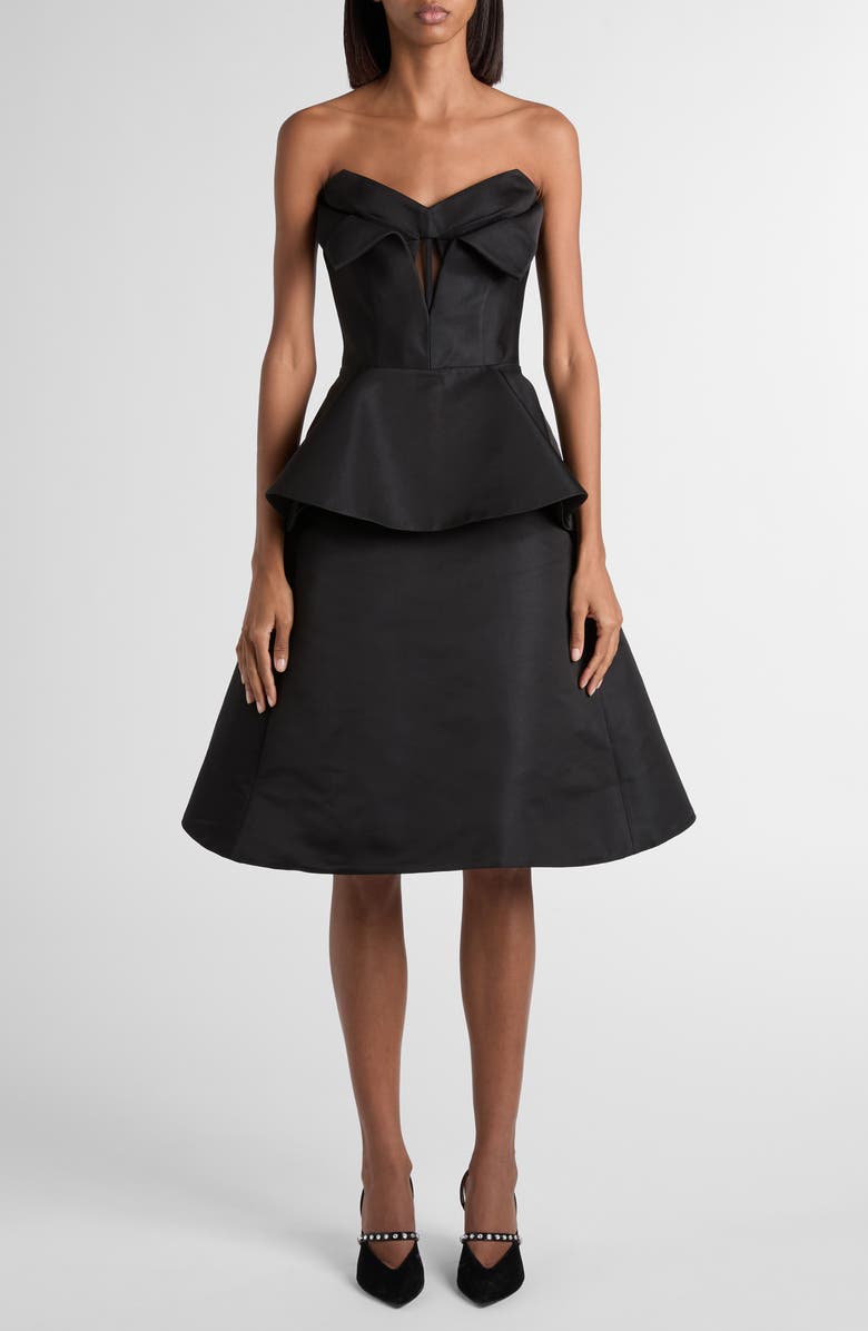 McQueen Strapless Corset Top, Alternate, color, Black