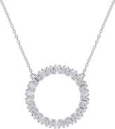 DELMAR Sterling Silver Created Moissanite Necklace