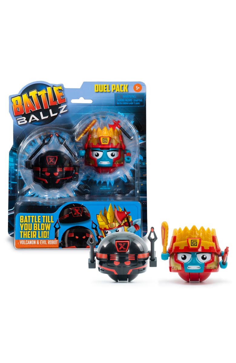 Battle Ballz Duel Pack Volcanon 
Evil Robot 2 Warriors 
Joysticks, Kids 5+, Alternate, color, Multicolored
