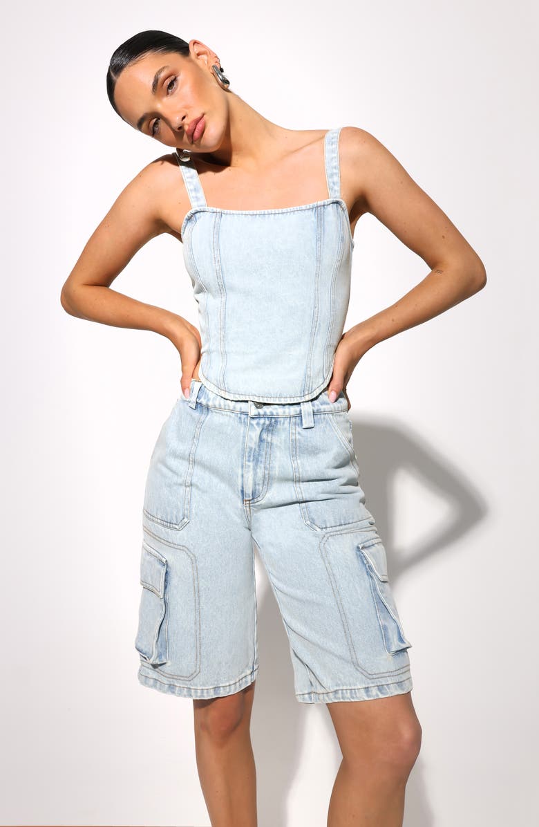 BY.DYLN Tyler Cargo Shorts, Alternate, color, Blue