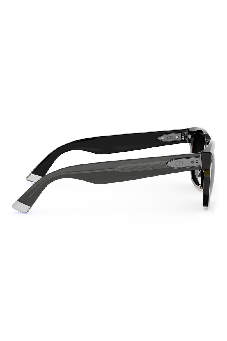 'DiorTailoring S1I 57mm Geometric Sunglasses, Alternate, color, HAVANA/ OTHER / GRADIENT SMOKE