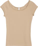 BP. Lace Trim Cotton Blend T-Shirt