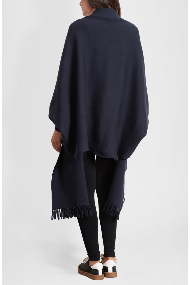 Fringe Maternity/Nursing Shawl Cardigan, Alternate, color, DARK BLUE