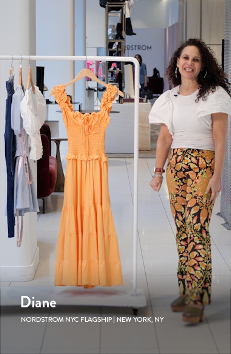 Phedra Ruffle Smocked Bodice Sundress, sales video thumbnail