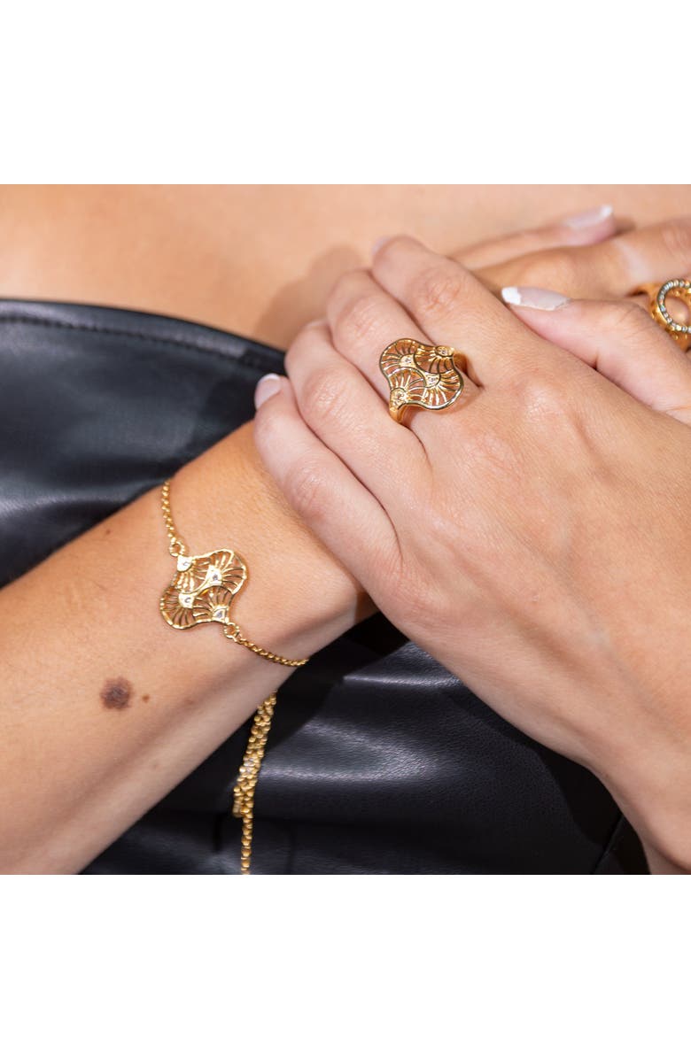 Lucy Quartermaine Art Deco Oval Ring, Alternate, color, Gold