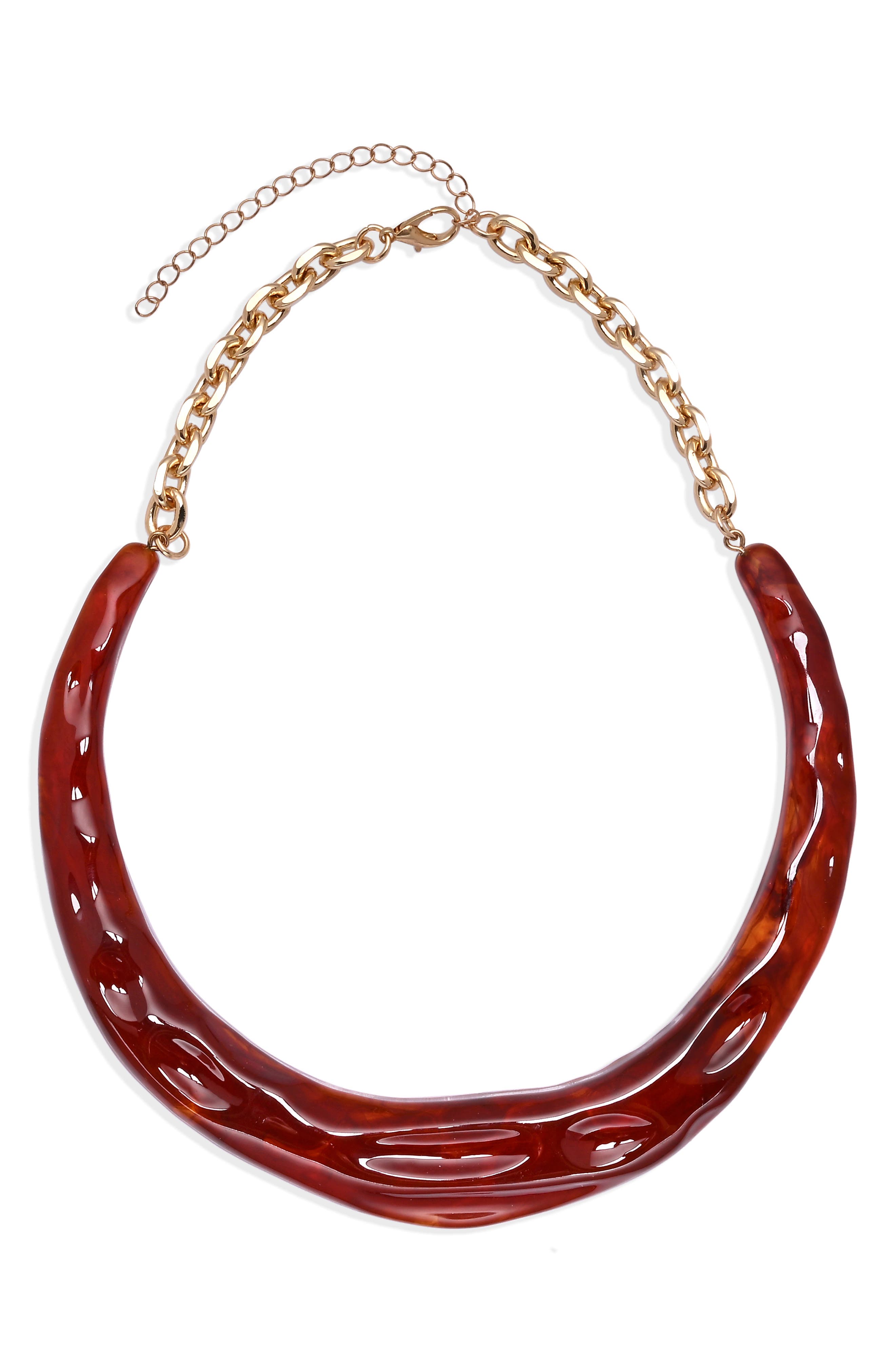 Amber Horizon Statement Chain Necklace