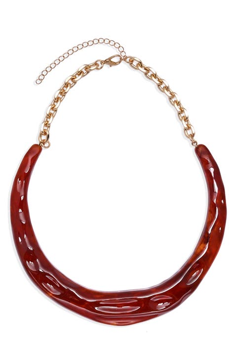 Amber Horizon Statement Chain Necklace