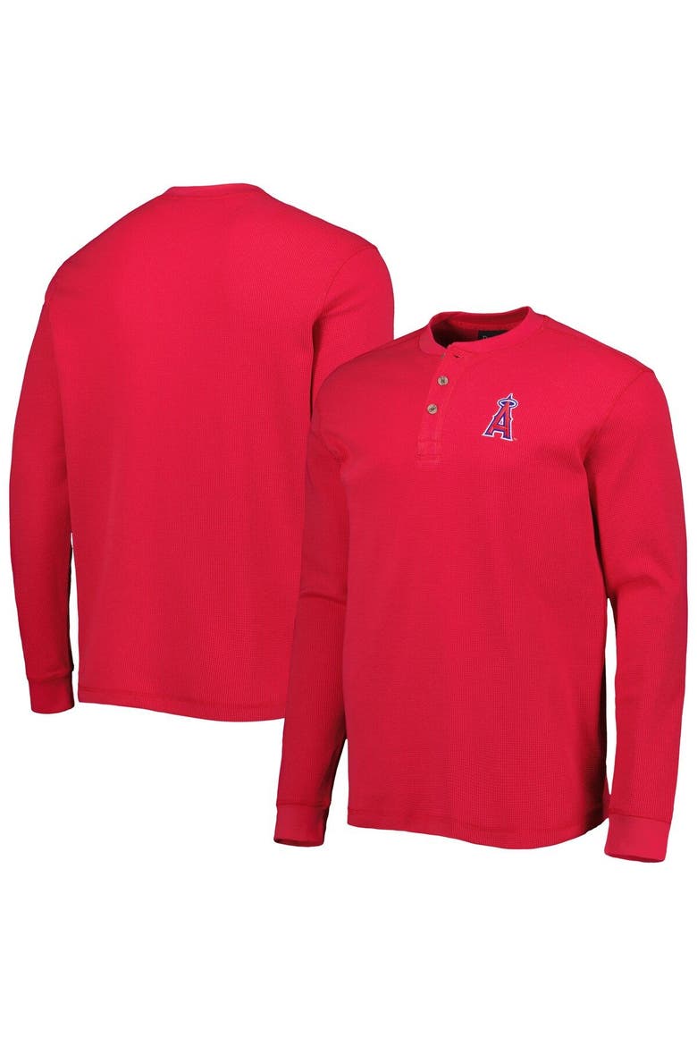 Men's Dunbrooke Los Angeles Angels Red Maverick Long Sleeve T-Shirt, Main, color, Red