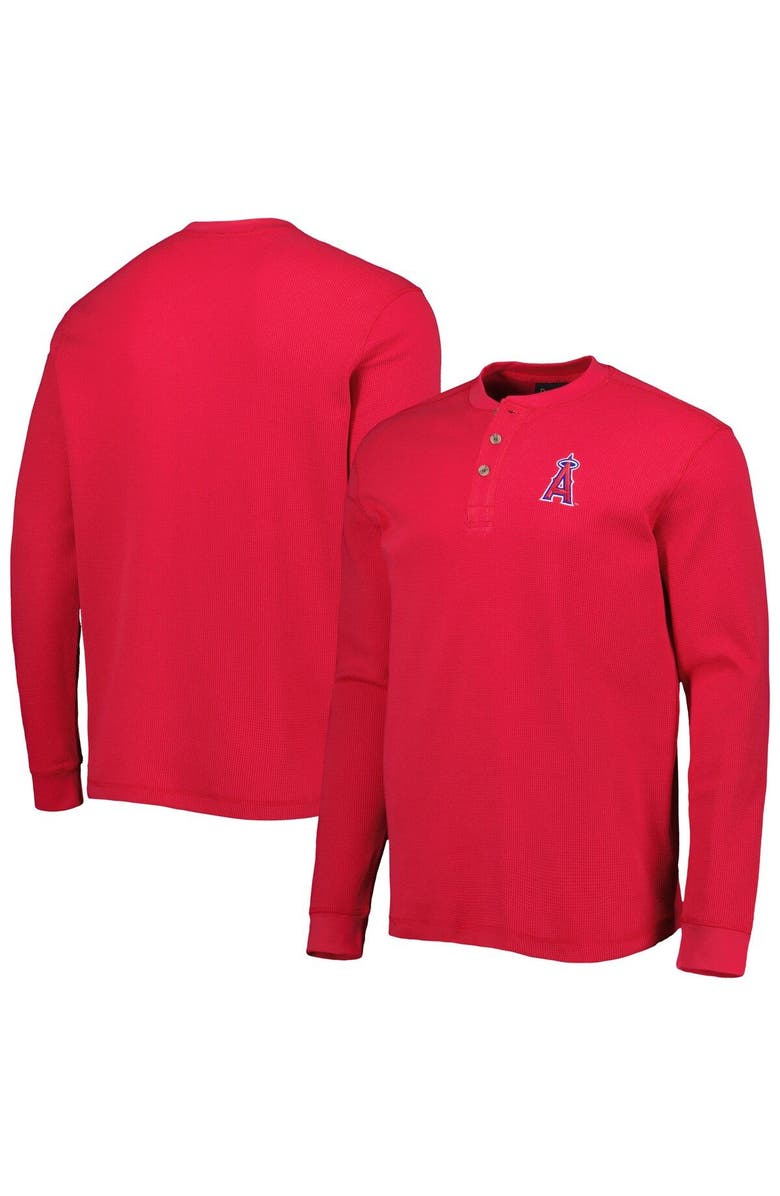 DUNBROOKE Men's Dunbrooke Los Angeles Angels Red Maverick Long Sleeve T-Shirt, Main, color, 