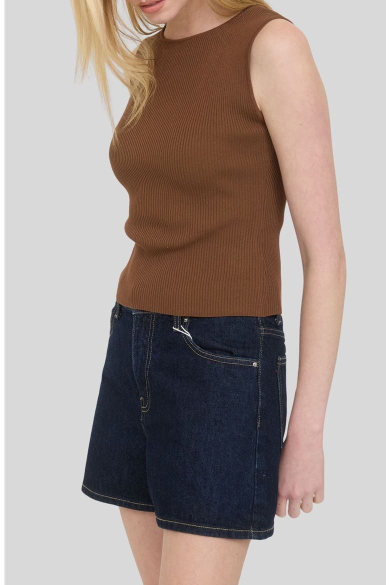 Sleeveless Knit Top, Alternate, color, BROWN