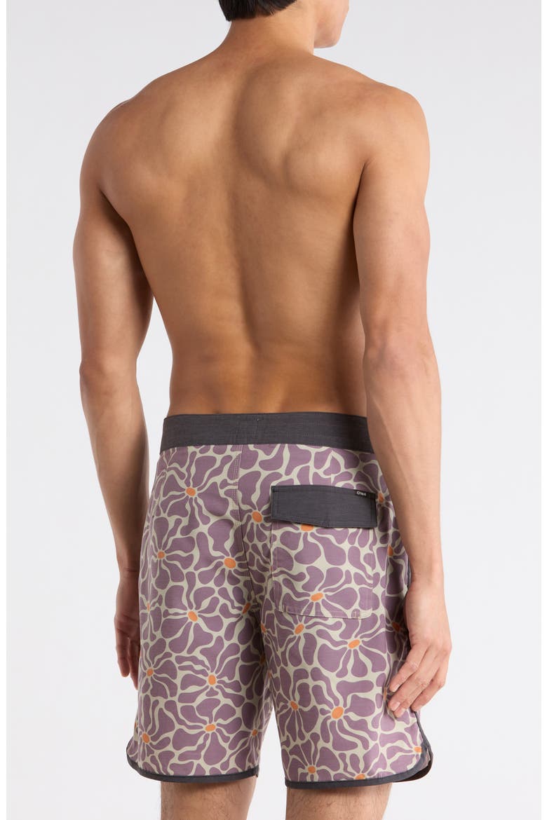 OG Print Scallop Swim Trunks, Alternate, color, GRAPE SHAKE