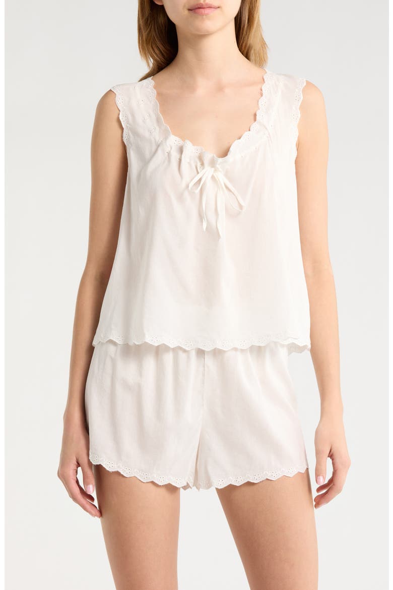 Hazel Eyelet Pajamas, Main, color, IVORY
