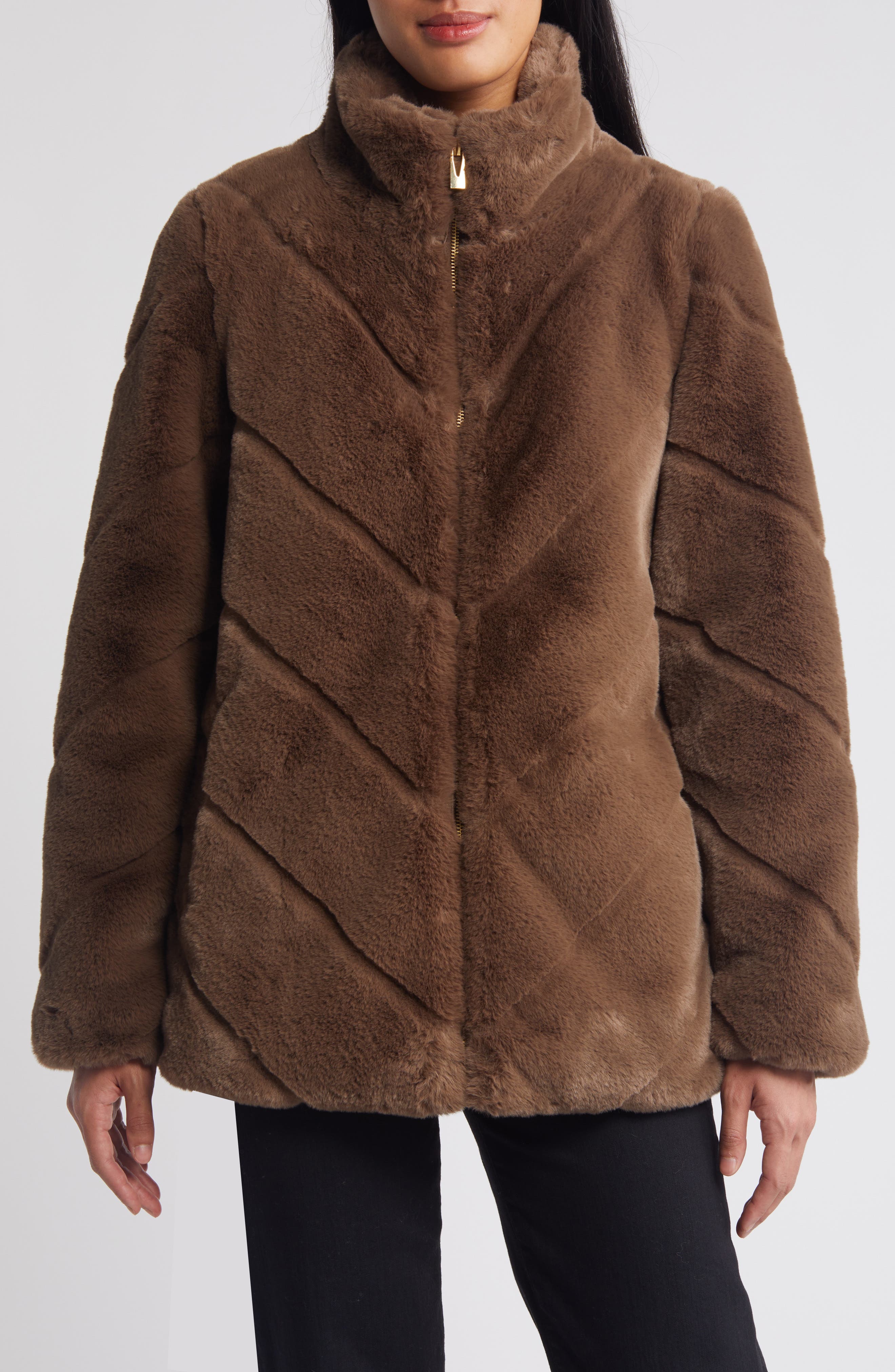 Lucky Brand Shawl Collar Faux Fur Jacket | Nordstrom
