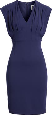 Anne Klein Pleated Bodice Sheath Dress