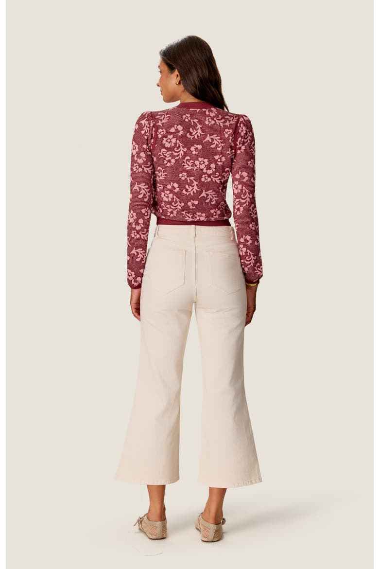 Bryn Jacquard Cardigan, Alternate, color, Cotto/Blush