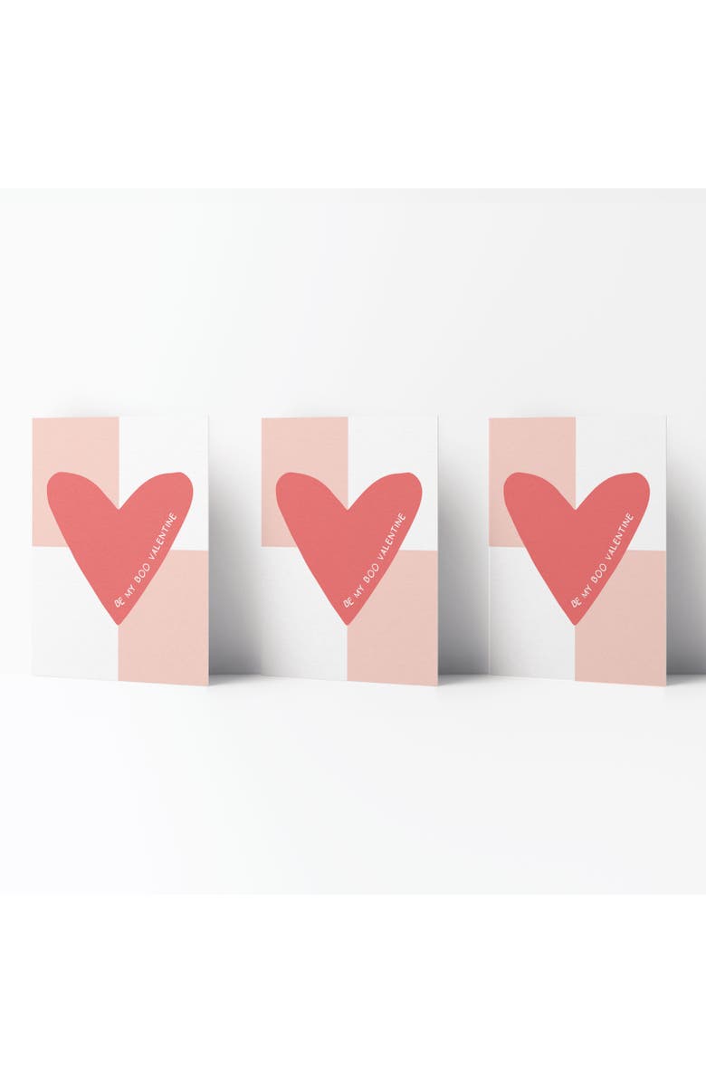 Ramus & Co Love/Friendship Greeting Card Pack (3ct) "Be My Boo Valentine", Main, color, Multi-Pack