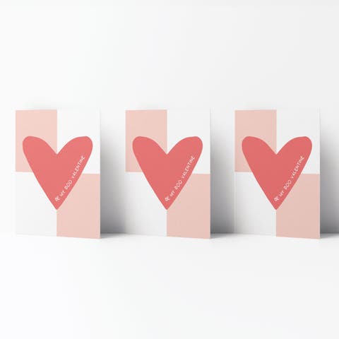 Love/Friendship Greeting Card Pack (3ct) "Be My Boo Valentine"