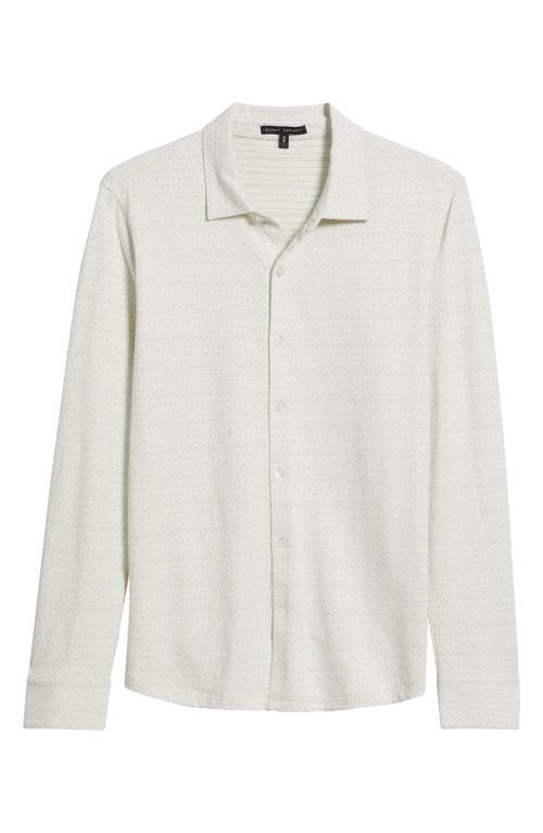 Robert Barakett Roddy Cotton Knit Button-up Shirt In Light Olive