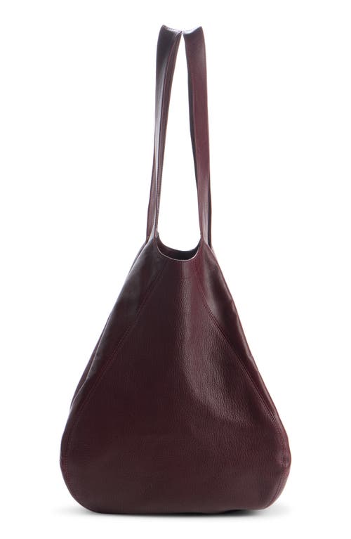 Chloé Chloe Balloon Grained Leather Hobo Bag In Burgundy