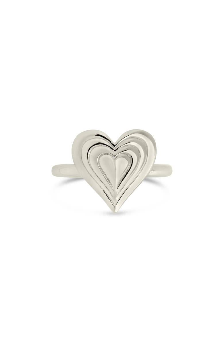 Sterling Forever Beating Heart Ring, Alternate, color,