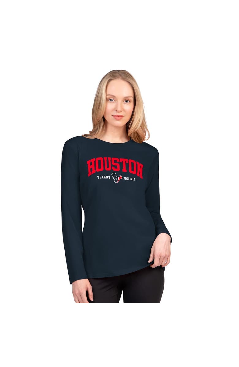G-III 4HER BY CARL BANKS Women's G-III 4Her by Carl Banks  Navy Houston Texans Best Play Long Sleeve T-Shirt, Alternate, color, Navy