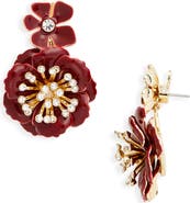 Carolina Herrera Flower Drop Earrings