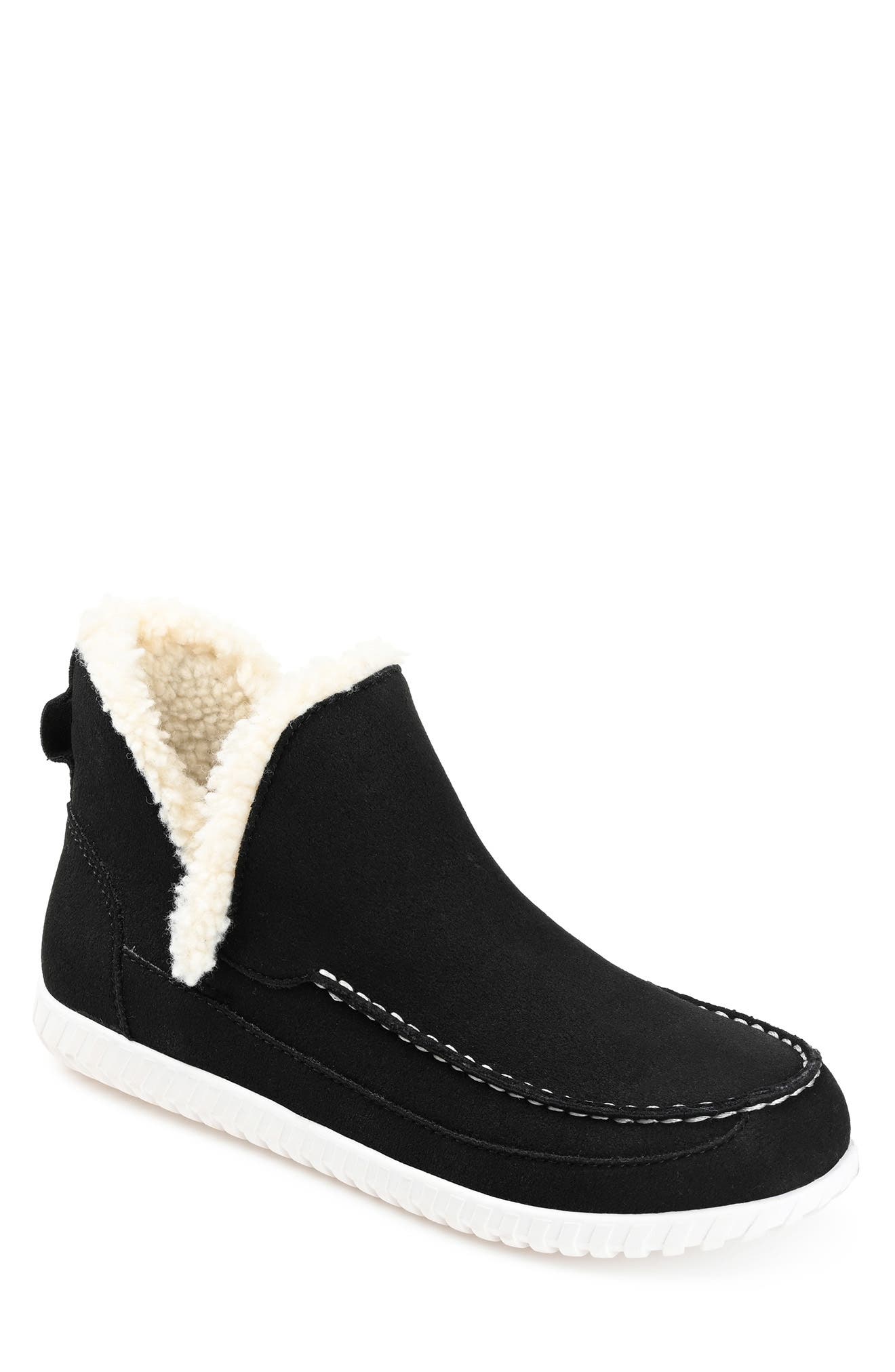 Journee Collection Capreece Faux Fur Lined Slipper, Main, color, 