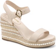 KARL LAGERFELD PARIS Calzona Embellished Espadrille Wedge Sandal