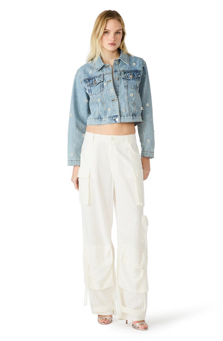 Steve Madden Duo Linen Blend Cargo Pants, Alternate, color, Antique