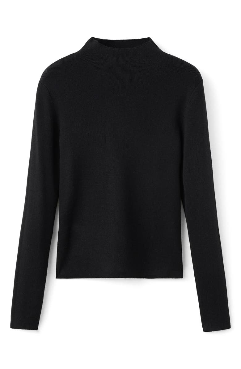 MANGO Fitted Mock Neck Sweater, Alternate, color,