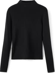 MANGO Fitted Mock Neck Sweater