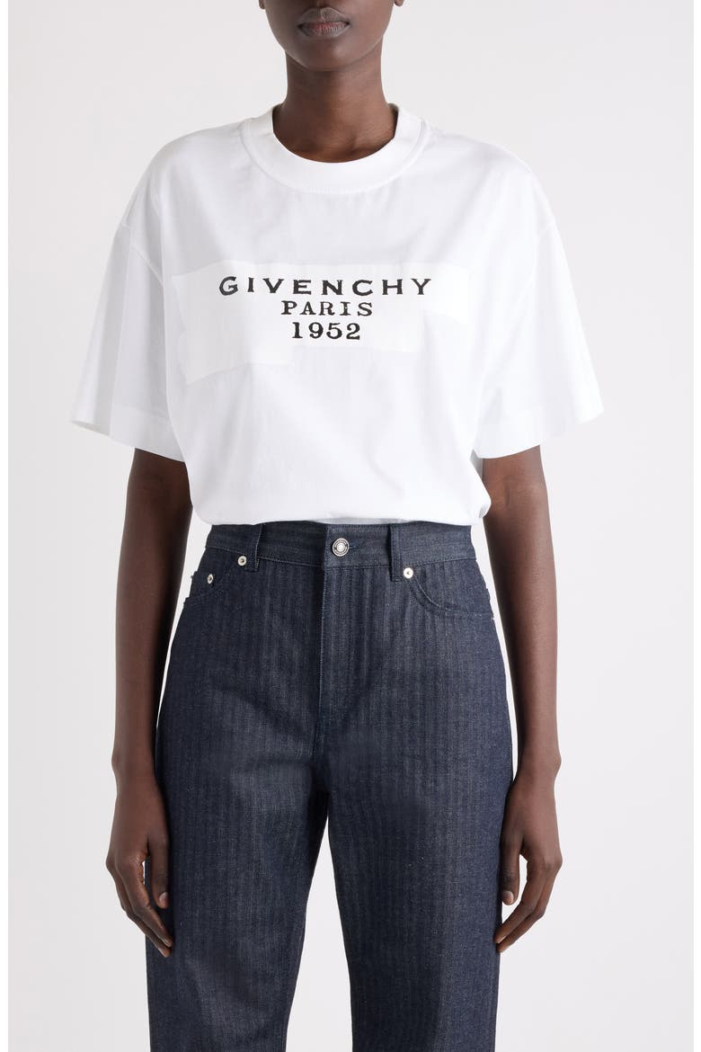 Boxy Logo Graphic T-Shirt, Main, color, WHITE